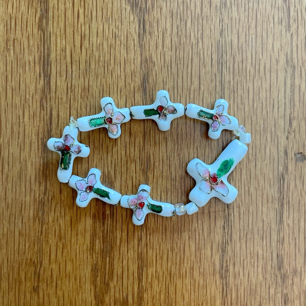 Handcrafted mini cross elastic bracket KIDS SIZE (4 total) sold separately